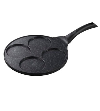 Joejis Poêle à Crêpe Pancakes Blinis - 4 Trous en Aluminium Antiadhésif -  Poele a Crepe induction ou