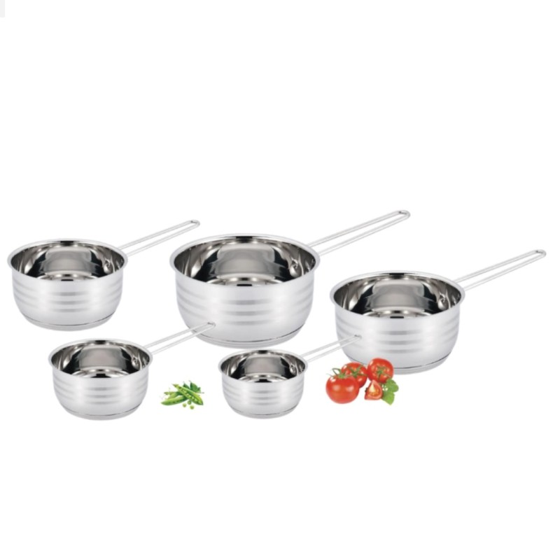 Set de 5 casseroles empilables, compatibles tous feux