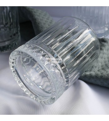 Set de 6 verres à Eau strié Cristal 335ml