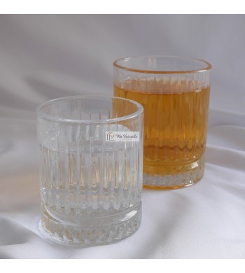 Lot de 6 verres à Eau strié Cristal 217ml