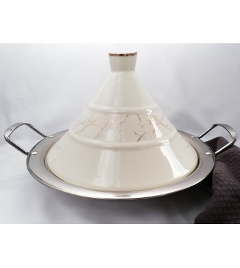 Tajine induction couvercle porcelaine 34cm