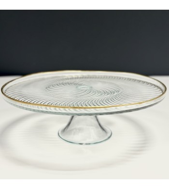 Présentoir à gâteau, à tarte en verre Mira 28cm