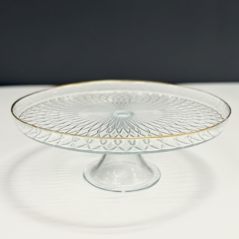 Présentoir à gâteau, à tarte en verre Siva 28cm