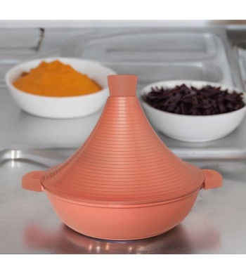 Marmite à Tajine turbo rose tous feux dont induction 28cm