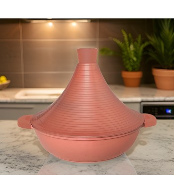 Marmite à Tajine turbo rose tous feux dont induction 28cm