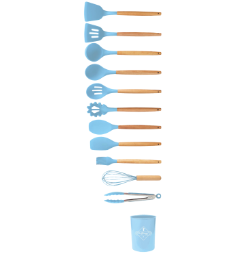 Set d'ustensiles de cuisine Cheffinger bleu 12 pièces