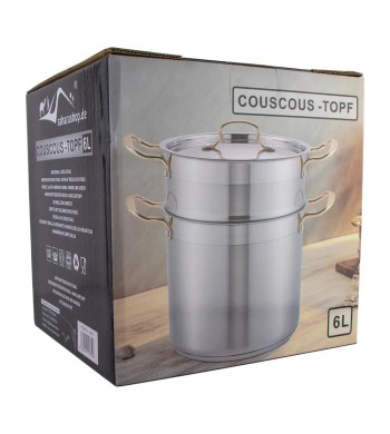 Couscoussier inox bicolore tous feux dont induction