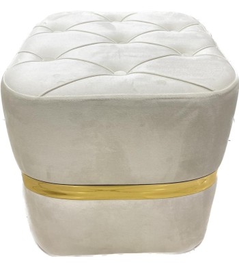 Pouf tabouret capitonné carré 40*40cm