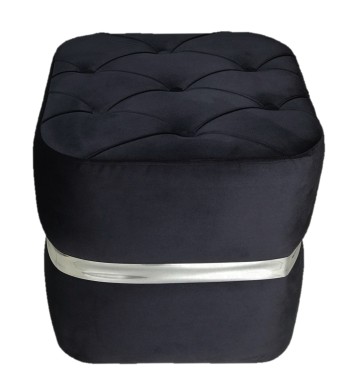 Pouf tabouret capitonné carré 40*40cm