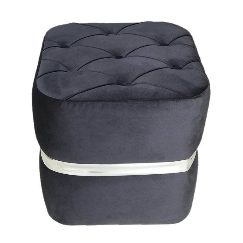 Pouf tabouret capitonné carré 40*40cm