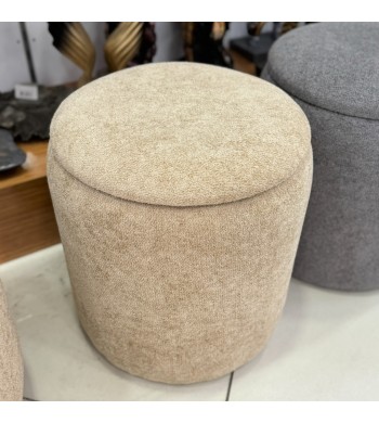 Pouf tabouret avec coffre de rangement velours