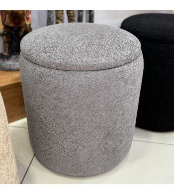 Pouf tabouret avec coffre de rangement velours